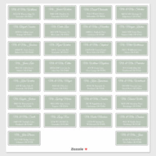 30 individuele huwelijksgastadreslabels sticker