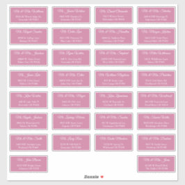 30 Individuele trouwgast adresenveloppen Sticker