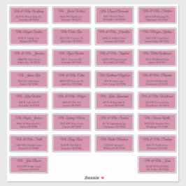 30 Individuele trouwgast adresenveloppen Sticker