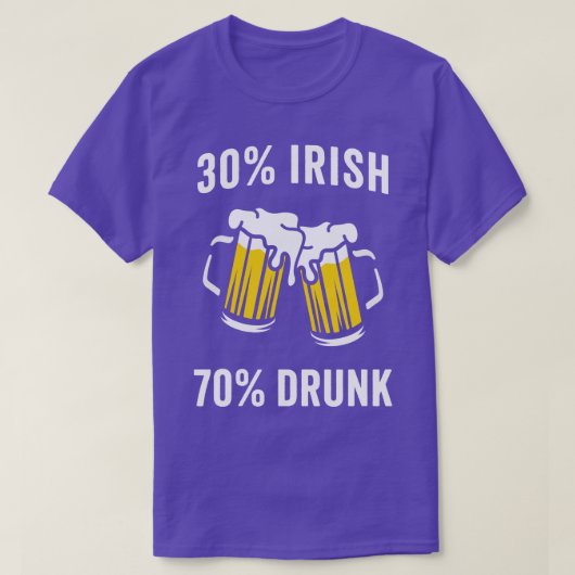 30 Irish 70 Drink Funny St Patricks Day Drink T-shirt (Design voorkant)