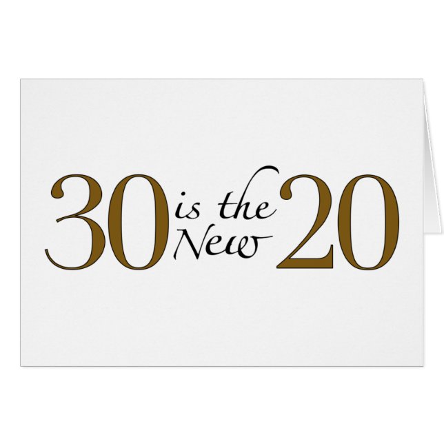 30 is de nieuwe 20 (Voorkant Horizontaal)