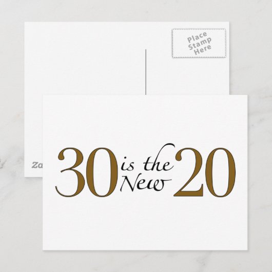 30 is de nieuwe 20 briefkaart (Voorkant / Achterkant)