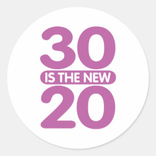 30 is de nieuwe 20 ronde sticker