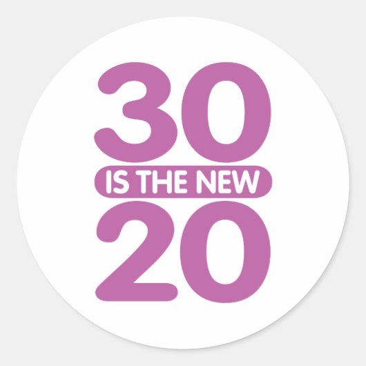 30 is de nieuwe 20 ronde sticker (Voorkant)