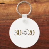 30 is de nieuwe 20 sleutelhanger (Voorkant)