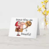 30 is mooi T-shirts en cadeaus Kaart (Gele Bloem)