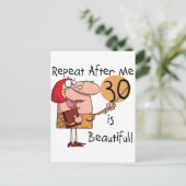 30 is mooie Tshirts en cadeautjes Briefkaart (Staand voorkant)
