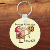 30 is mooie Tshirts en cadeautjes Sleutelhanger (Voorkant)