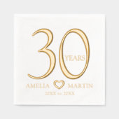 30 jaar 30ste huwelijksverjaardag naam dateert har folie servetten (Voorkant)