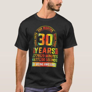 30 jaar 360 maanden Geweldige 30e verjaardag T-shirt