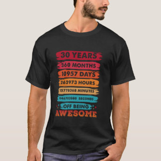 30 Jaar 360 maanden van het Zijn Geweldige Vintage T-shirt