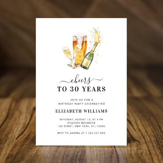 30 jaar bier thema 30ste verjaardag kaart