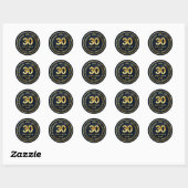 30 jaar Classic Round Sticker Jubileum (Vel)