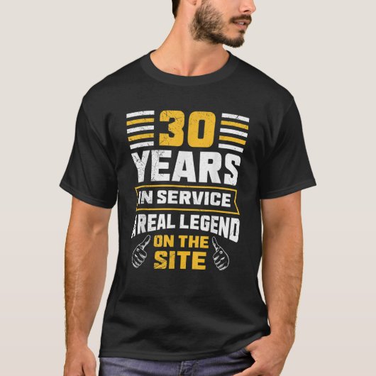 30 jaar dienst 30 jaar werk T Shirt (Voorkant)