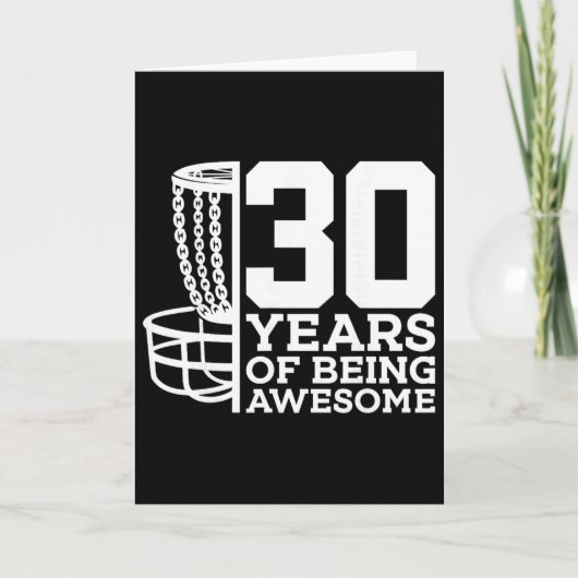 30 Jaar Discgolfen Disc Golf 30e Verjaardag Kaart (Voorkant)