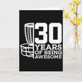 30 Jaar Discgolfen Disc Golf 30e Verjaardag Kaart (Gele Bloem)