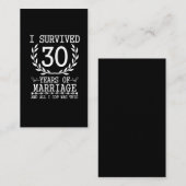 30 jaar Echtgenoot 30e Jubileum huwelijk Visitekaartje (Voorkant / Achterkant)