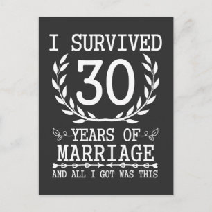 30 Jaar Echtgenoot Echtgenote 30ste Huwelijksverja Briefkaart