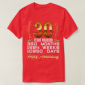 30 jaar gehuwd Funny 30th Wedding Jubileum T-shirt (Design voorkant)