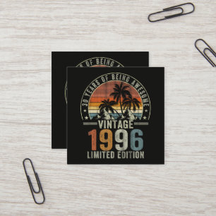 30 Jaar Geweldig Vintage 1996 Vierkante Visitekaartje