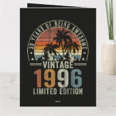 30 Jaar Geweldig Zijn Vintage 1996 Kaart (Achterkant)