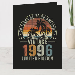 30 Jaar Geweldig Zijn Vintage 1996 Kaart