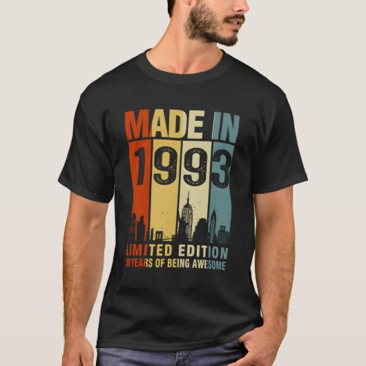 30 jaar Geweldige in 1993 T-shirt (Voorkant)