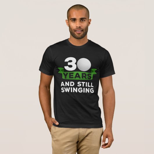 30 jaar Golfer 30th Birthday Swinging Golf Player T-shirt (Voorkant volledig)
