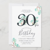 30 jaar groei | 30e verjaardag | Eucalyptus Kaart (Voorkant)