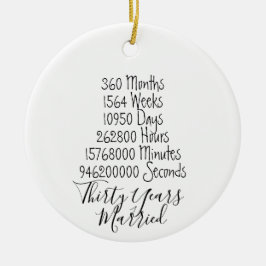 30 jaar Jubileum 30e kerstdag Keramisch Ornament