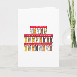 30 jaar Jubileum gefeliciteerd katten Kaart