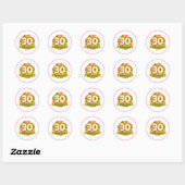 30 jaar Jubileum Ronde Sticker (Vel)