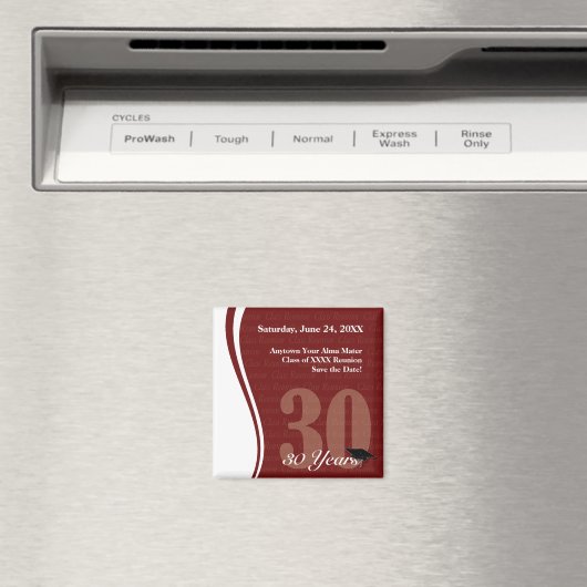  30 jaar klasse reünie magneet (Insitu (Vaatwasser))