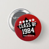30 jaar middelbare school, JAAR V08 Ronde Button 5,7 Cm (Voorkant /achterkant)