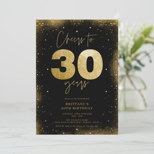 30 jaar moderne 30e verjaardag kaart (Staand voorkant)