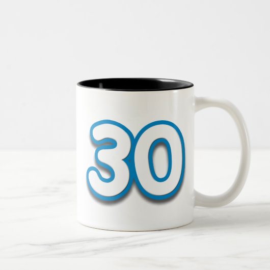 30 jaar Mok van geboorte of Jubileum Sim Font (Rechts)