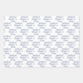 30 jaar Navy Blue 30e verjaardag Inpakpapier Vel (Voorkant 2)