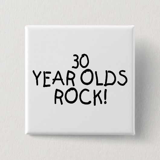 30 jaar Olds Rock Vierkante Button 5,1 Cm (Voorkant)