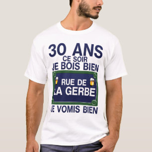 30 jaar op de witte straat t-shirt