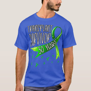 30 jaar Organische transplantatie Survivor Green R T-shirt