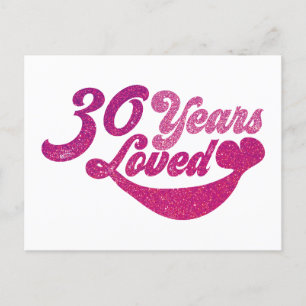 30 jaar oud - 30 Jaar Geliefd  Briefkaart