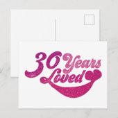 30 jaar oud - 30 Jaar Geliefd  Briefkaart (Voorkant / Achterkant)