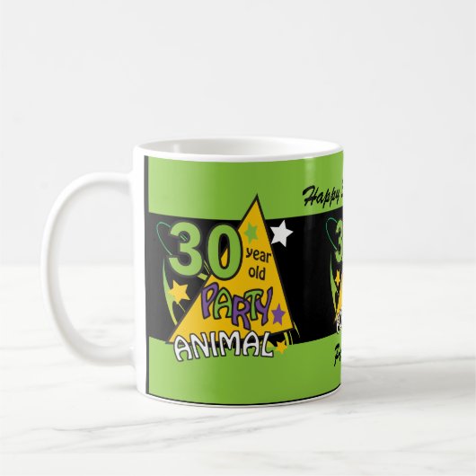 30 jaar oud dier - 30e verjaardag koffiemok (Links)