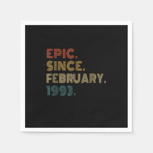 30 jaar oud epic sinds februari 1993 Funny 30th B Servet (Voorkant)