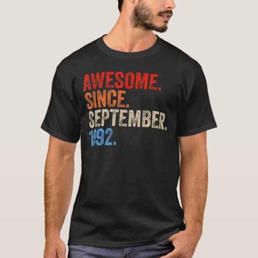 30 jaar oud Geweldige sinds september 1992 30e str T-shirt (Voorkant)