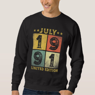 30 Jaar Oud Juli 1991 30e Verjaardag Trui