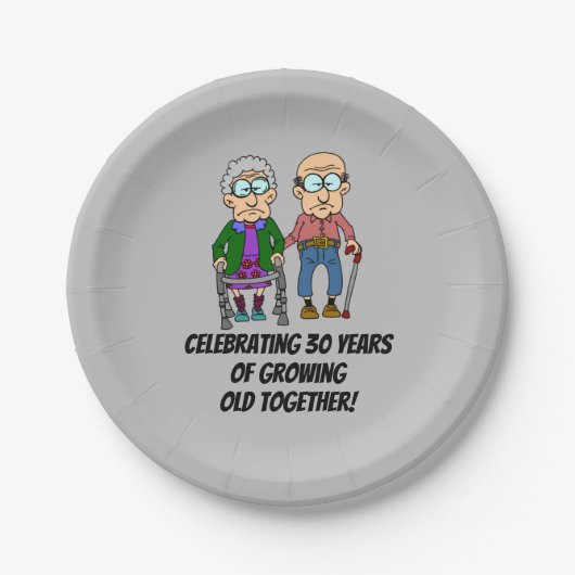 30 jaar oud papier Bord (Voorkant)