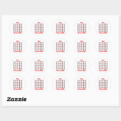 30 jaar oud! Zwart Rood Ronde Sticker (Vel)