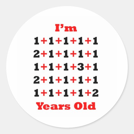30 jaar oud! Zwart Rood Ronde Sticker (Voorkant)