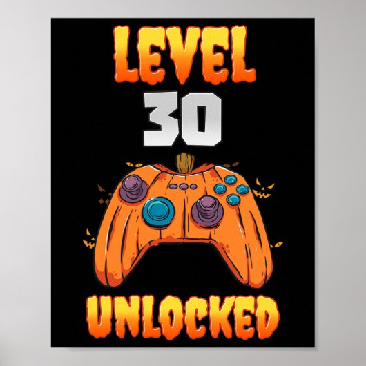 30 jaar oude 30e verjaardag niveau 30 ontgrendelde poster (Voorkant)